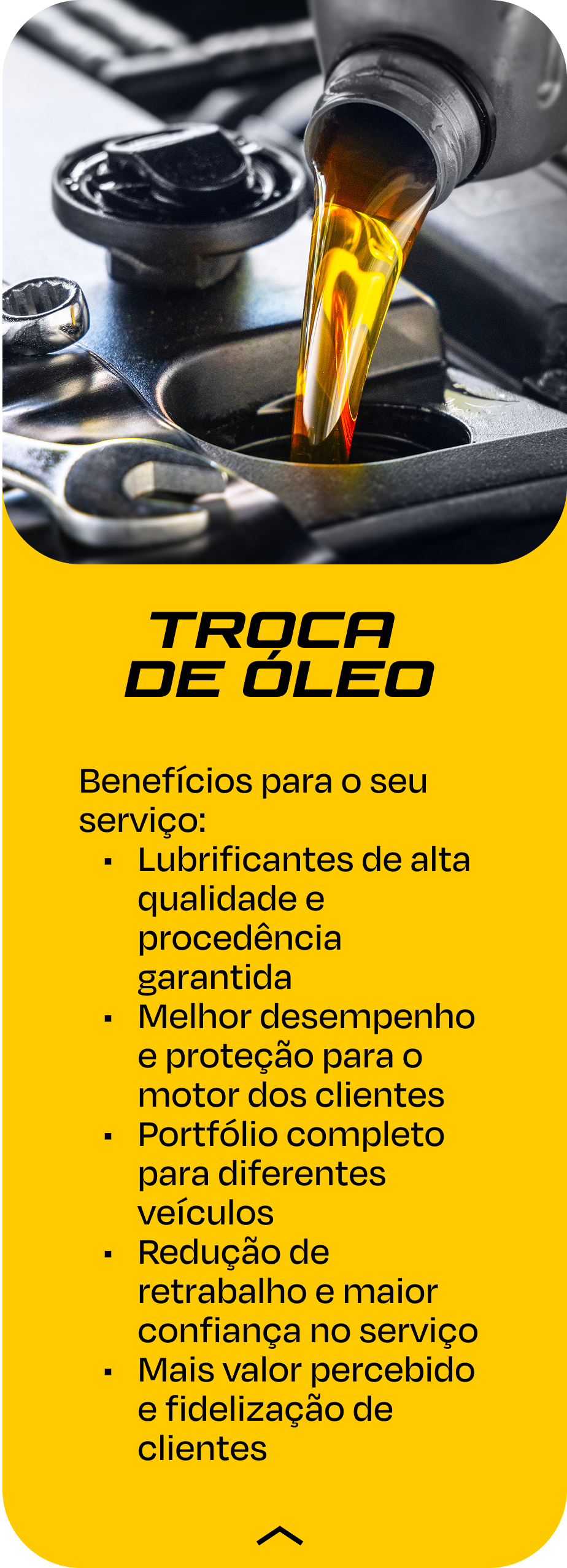 Troca de óleo Expandido